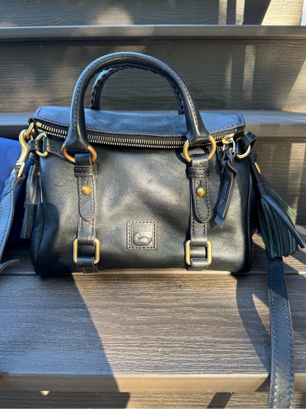 Dooney & Bourke Florentine Micro Satchel in Black